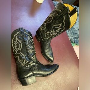 Tony lama size 9.5 men’s black used leather great condition